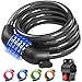 thumbnail image 2 of KEYSTP Bike Lock Cable with Combination,High Security 5-Digit Resettable Combination Bicycle Lock Anti-Theft, Scooter Lock with Mounting Bracket for Bikes and Scootersï¼ˆBlackï¼‰, 2 of 4