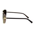 thumbnail image 3 of Womens Sugar Glitter Side Visor Trim Chic Cat Eye Sunglasses Gold Brown, 3 of 4