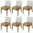 thumbnail image 2 of Easygdp Dancing African Womans Square Chair Cushion Cover Stretch Chair Seat Covers Removable Washable for Hotel, Bedroom, Office, 2 of 9