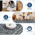 thumbnail image 7 of FairOnly 5'x7'Retro Floral Printed Machine Washable Area Rug Ultra-Thin Low Pile Stain & Pet Friendly Non Slip Indoor Rug for Living Room Bedroom Kitchen Dining,Blue, 7 of 7