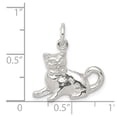 thumbnail image 3 of 925 Sterling Silver Solid Polished Cat Charm 16x21mm Wide Pendant Necklace for Women - 3.4 Grams, 3 of 4
