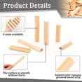 thumbnail image 4 of 40Pcs Half Round Wooden Strip 6 Size U Shape Wooden Holder Semicircular Concave Grooved Wood Strip Half Round Wood Dowel Rod Wood U Shape Sticks Model Accessories for DIY Wood Craft Supplies, 4 of 6