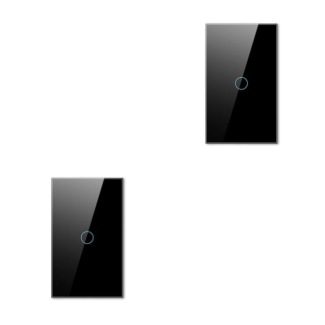 relayinert US Smart Home WiFi Tuya Touch Switch Sensor Tempered Glass Panel Switches On/Off Intelligent Controller Improvement US Plug 2Set
