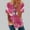 Pink summer tops 2023 women, variant on Dyegold Summer Tops for Women 2023 Trendy, V Neck Summer Tops for Women 2023 Trendy Sunflower Print Half Zip Tshirt Short Sleeve Dressy Casual Blouse ​Tunics