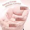 thumbnail image 6 of OMNIBERG Lazy Chair with Folding Ottoman, Oversized Comfy Lounge Chair with Armrests and Side Pocket for Reading, Relaxing, and Napping, Perfect for Living Room, Bedroom or Office, Pink, 6 of 9