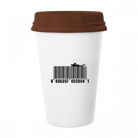 

Swimng Butter Fly Bar Code Mug Coffee Drinking Glass Pottery Cerac Cup Lid