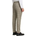 thumbnail image 3 of Lars Amadeus Men's Dress Checked Flat Front Business Plaid Formal Pants, 3 of 6