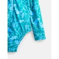 thumbnail image 3 of Wonder Nation Baby and Toddler Girls Zip Rash Guard Swimsuit with Long Sleeves, Sizes 12M-5T, 3 of 3