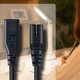 thumbnail image 3 of 3X Cable de ExtensióN de AlimentacióN, Iec320 C7 una C8 Cable de ExtensióN del Adaptador de AlimentacióN con Control de Interruptor con Interfaz "8", 3 of 8