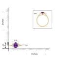 thumbnail image 5 of ANGARA Natural Oval 1.15 ct Amethyst with Diamond Collar Solitaire Ring in 14K Yellow Gold for Women (Size-8x6mm) | February Birthstone, Anniversary, Jewelry Gift for Women | Natural Amethyst Ring, 5 of 9