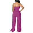 thumbnail image 6 of Scyoekwg Womens 2 Piece Sets Summer Outfits Elegant Sleeveless Round Neck Tops Wide Leg Pants Tracksuit Casual Sweatsuits Sets Loose Solid Color Trendy Matching Sets (Purple,S), 6 of 6