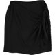 thumbnail image 1 of Bar III Falda asimétrica con nudo de gasa para mujer, Negro, 6, 1 of 2