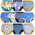 thumbnail image 1 of BIG ELEPHANT Pantalones de Entrenamiento para Ir Al Baño para Niños Pequeños, Paquete de 10, 100% Algodón, 7-8 Años, 1 of 13