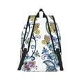 thumbnail image 2 of Yiaed Flowers and Butterflies Print Backpack, Premium Laptop Backpack, Travel Backpack for Women, Lightweight Backpacks, Comfortable Back Pack-Medium, 2 of 7