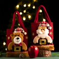 thumbnail image 4 of Bolsa de regalo de tela navideña para Nochebuena, bolsa de mano para dulces, bolsa de Papá Noel, decoración para fiesta en casa, bolsa de regalo creativa para vacaciones para niños, 4 of 4