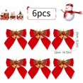 thumbnail image 3 of Jinsinto 6 pcs Christmas Bow, Christmas Tree Bows with Bells Christmas Ornament Red Christmas Bell Christmas Ornament for Home Holiday Wedding Ornament Decoration, 3 of 5