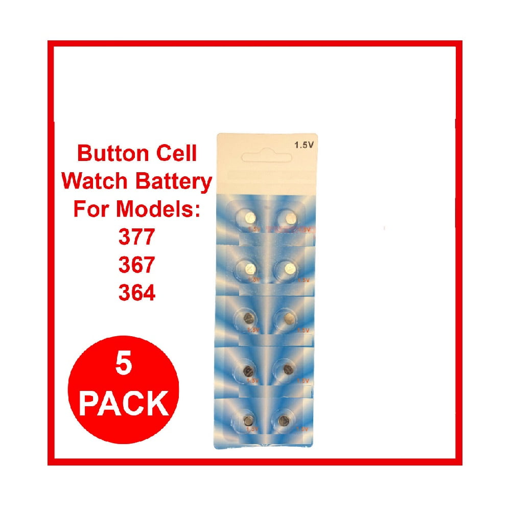 5 Pack OEM SPEC 377 376 364 363 WATCH BATTERY SR626SW SR626W Silver