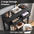 thumbnail image 5 of Costway Accent Console Table Entryway Sofa Foyer Table Storage Shelf with 2 Drawers Black, 5 of 10