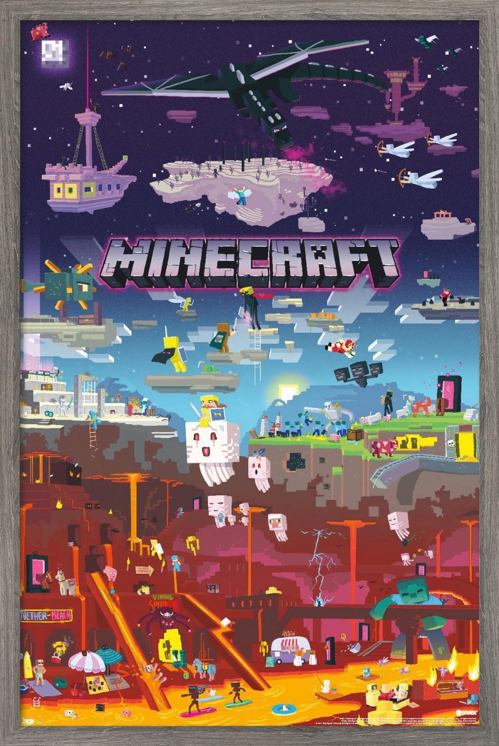 Minecraft - World Beyond Wall Poster, 22.375" x 34"