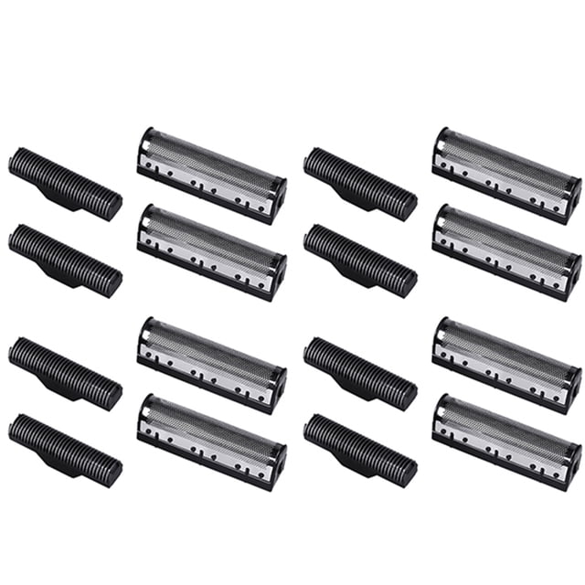 4Ensemble Lame de Tondeuse pour Km-1102 Pcs de Rasoir Électrique Filet Argent, 8 x Tête de Coupe 8 x Filets de Coupe, Argent