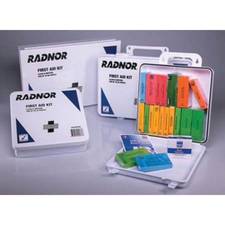 Radnor White And Black Plastic Portable Or Wall Mounted 50 Person First Aid Kit (6 Pack)