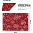 thumbnail image 3 of Placemats Set of 6 Christmas Snowflake Fabric Placemats 12x18 Inch Square Placemat for Kitchen Table Heat Resistant, Easy to Clean Table Placemats, 3 of 6