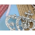 thumbnail image 5 of White Clear Crystal Rhinestone Royal Princess Queen Crown Brooch Pin, 5 of 5
