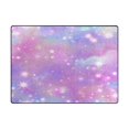thumbnail image 2 of Ryvnso Pink Sky with Stars Area Floor Rugs Soft Non-Slip Large Mats Nursery Carpets 63" x 48", 2 of 7