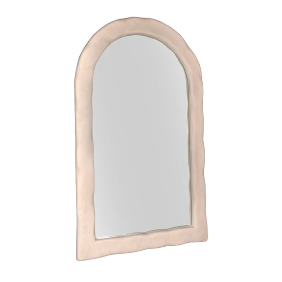 Kaia Cream Textured Floor Mirror