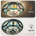 thumbnail image 5 of Tiffany Ceiling Lights, Stained Glass Ceiling Light 2-Lights 12 Inch Tiffany Flush Mount Ceiling Light for Bedroom Dining Living Room Entryway Foyer, 5 of 6