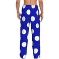 thumbnail image 7 of Salouo Blue And White Polka Dot Print Pajama Pants for Men, Lounge Pants Elastic Waistband Casual Men's sleepwear Loungewear Sleep Pajama Pant -Small, 7 of 7