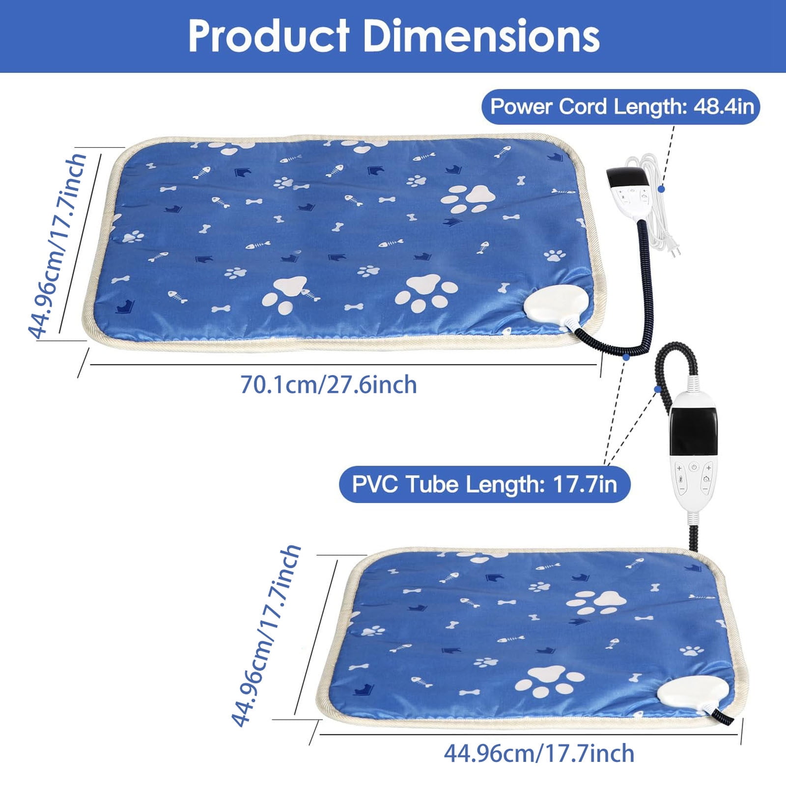 P E T Heating Pad Water Proof El Ectric Dog Cat Heating Mat With Timer Heatded Cat Bed With Heating Le Vel S For Indoor Outdoor Chewing Re Sistant