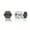 Black, variant on 0.07 Carat Round Diamond Hexagon Stud Earring for Men in Stainless Steel 9 mm by Metro Jewelry