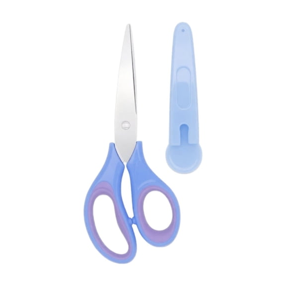 Kids Safety Scissors - 1Pc 6 Inch Blunt Tip Rubber Handle Stainless Steel Blade Toddler Craft School Supply