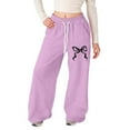 thumbnail image 2 of Girls Printed Athletic Pants Soft Casual Joggers with Elastic Waistband For Play and Everyday Wear, 2 of 5