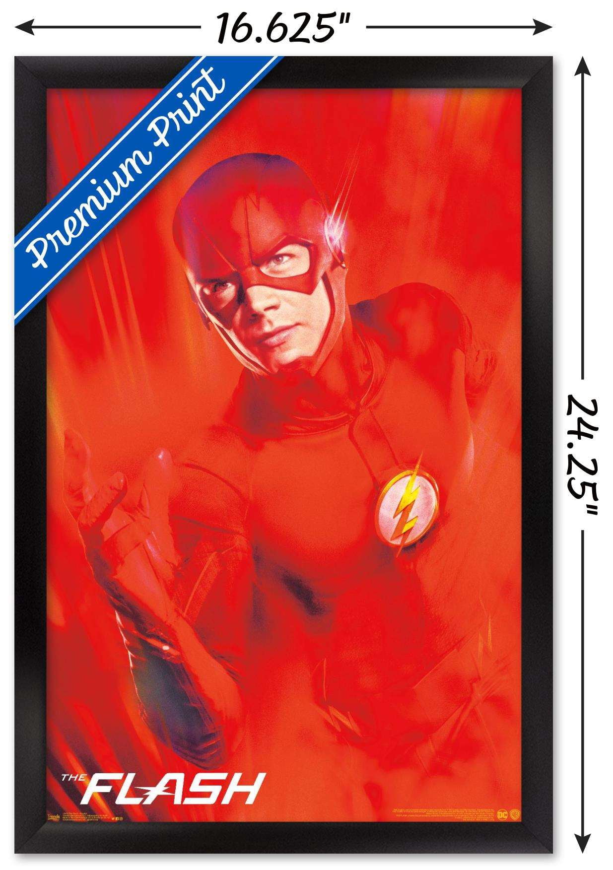 DC Comics TV - The Flash - Key Art Wall Poster, 14.725" x 22.375", Framed