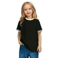 thumbnail image 5 of Frwgonr Toddler Girls Short Sleeve T-shirts Short Sleeve T-Shirts Kids Crewneck Tops Cute Fashion Tees 3-14 Years, Black, 5 of 5