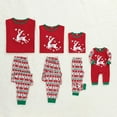 thumbnail image 6 of CARETOO Matching Family Christmas Pajamas,Xmas Elk Snowflake Red Black Plaid PJs Women Men's Sleepwear Set, 6 of 6