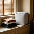 thumbnail image 1 of Usloyux Sac de Rangement Pliable en Non-Tissé à Motifs d'Arêtes de Poisson, Sac Fourre-Tout Organisateur Portable avec Poignée, Contenant pour Lessive de Garde-Robe et Chambre à Coucher, Bacs de Rangement Pliables pour l'Organisation à la Maison et le Voyage, 1 of 6