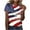 A-3-Multicolor, variant on Ladies Plus Size Summer Tops 3/4 Length Sleeve Womens Tops 4th of July Independence Day Printed Shirts Summer Tops 2025 Flag Graphic Tee Multicolor M