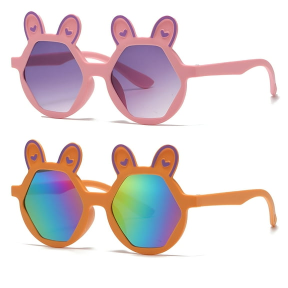 GJX 2Pcs Baby Sunglasses,Toddler Sunglasses Age 2-4,Infant Sunglasses,Style1