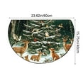 thumbnail image 3 of Christmas Winter Scene Reindeer Half Round Door Mat, Indoor Entrance Half Circle Area Rug, Semi Circular Door Mat, Half Moon Rug for Floor Bathroom Living Room Bedroom Kitchen Fireplace, 3 of 7
