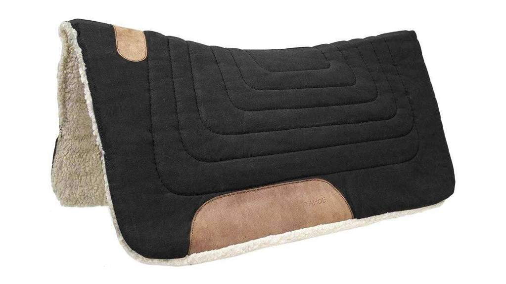 Tahoe Tack Western Canvas Contoured Wool Felt Extra Comfort Saddle Pad Royal International 61-1428-RD