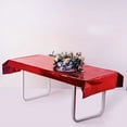 thumbnail image 7 of BalsaCircle 40" x 90" Red Metallic Rectangular Disposable Plastic Tablecloth Tables, 7 of 7