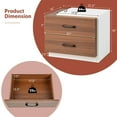 thumbnail image 4 of Giantex Modern Nightstand, Rustic Walnut Wood Grain Bedside Table, Vertical End Table (2), 4 of 8