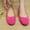 Hot Pink, variant on Fnooota Women's Flat Shoes, Non-slip Slip On Round Toe Soft Sole Office Wedding Shoes Green Size 8.5