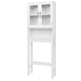 thumbnail image 2 of YYAo Toilet Bathroom Organizer, Toilet Storage Shelf Bathroom Shelves, Over the Toilet Storage Cabinet Bathroom Space Saver with Tempered Glass Door, 2 of 9