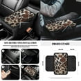 thumbnail image 6 of Jeiento Brown Cow Print 14 PCS Car Seat Cover Full Set with Steering Wheel Cover Seat Belt Covers Trash Can Rear View Mirror Cover Center Console Cover Cup Coasters Handbrake Cover Set, 6 of 7