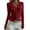 Wine, variant on Women's Long Sleeve Cropped Cardigans Fall Lightweight Open Front V Neck Button down Top