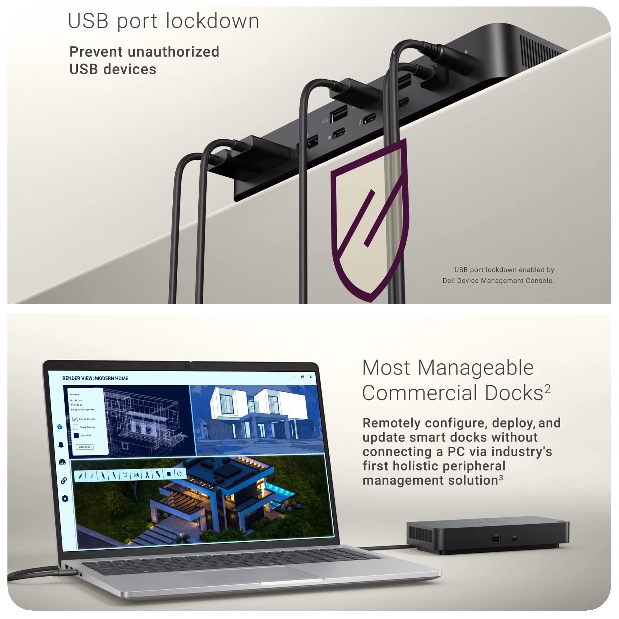 Dell SD25TB4 Thunderbolt 4 Smart Dock 4K Support and up to 4 Displays (Black) Bundle with 4K HDMI Cable, 6ft DisplayPort Cable, 6ft USB-C Cable, Ten Cable Ties, and 128GB USB Drive (